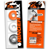 Oxballs Lot de 3 Cockrings Ringer Max 20 mm Hazard